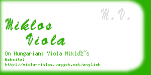 miklos viola business card